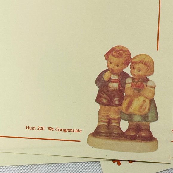 Vintage 1992 Hummel Stationary #220 We Congratulate 3 Sheets & 1 Envelope Unused - Picture 2 of 11